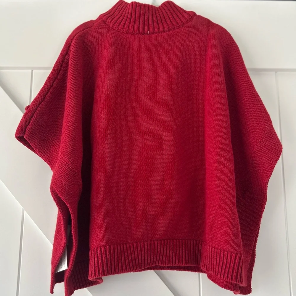 Girl’s Dark Red Carter’s mock neck sweater poncho